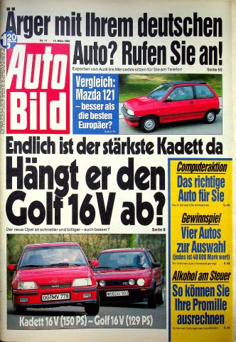 Deckblatt Auto Bild (11/1988)